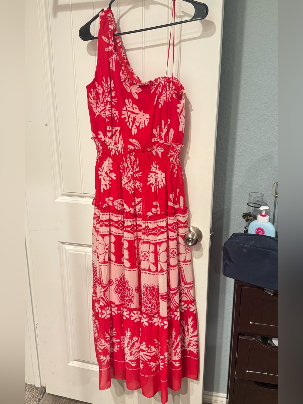 Taylor one shoulder Red Dress (Perfect for the beach/cruise!) 🏝️